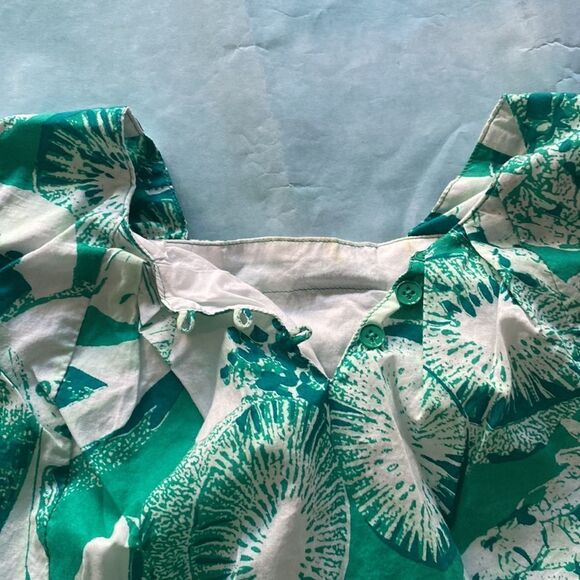 Gap green floral pattern dress. - Picture 3 of 4